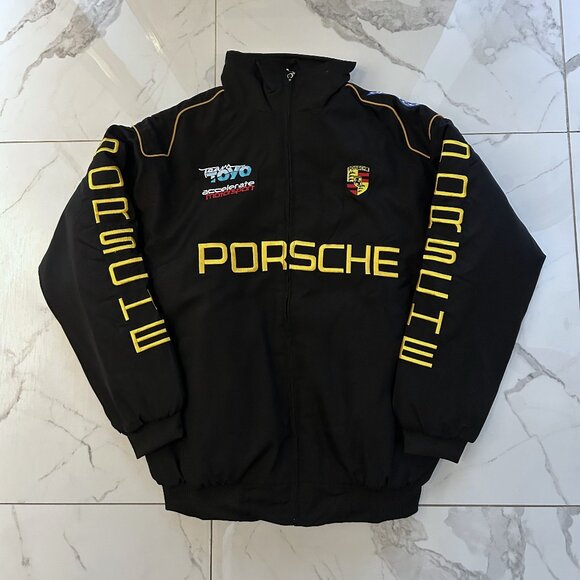 Porsche Design Other - Porsche Black Racing Jacket – Vintage Embroidered Bomber NWOT